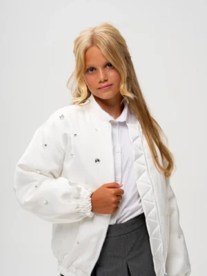 Diamond bomber, white